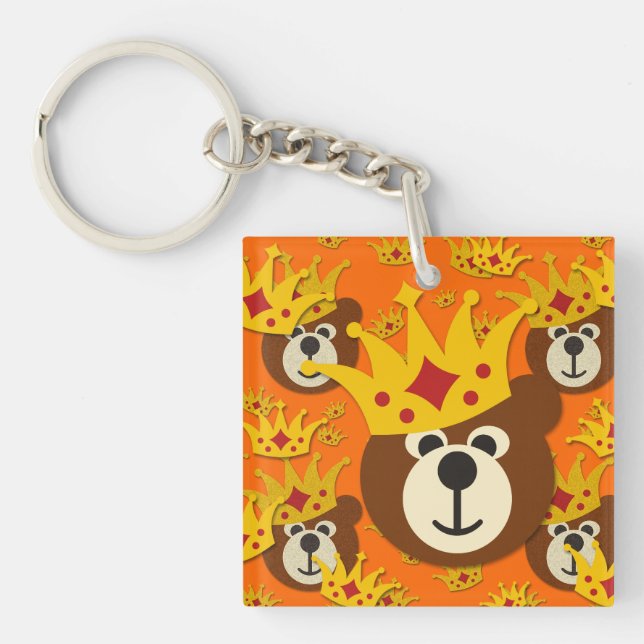 Smiling Teddy Bear Key Ring (Front)