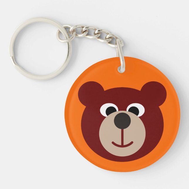 Smiling Teddy Bear Key Ring (Front)