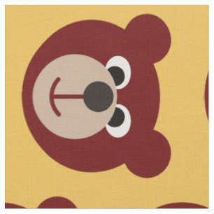 Smiling Teddy Bear + your background & ideas Fabric