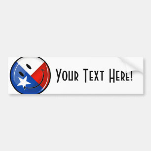 Smiling Texas Flag Bumper Sticker