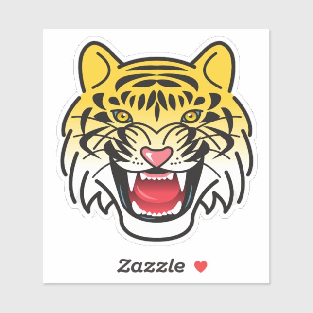 Smiling Tiger Face Artwork-21876 (Sheet)