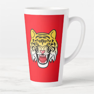 Smiling Tiger Face Artwork-21876 Latte Mug