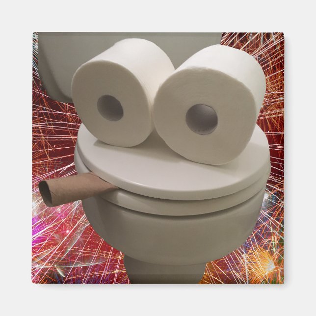 Smiling Toilet Face Magnet (Front)