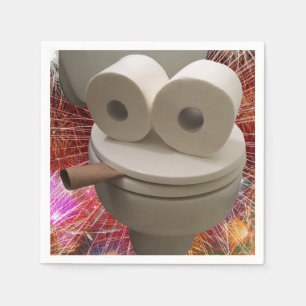 Smiling Toilet Face Napkin