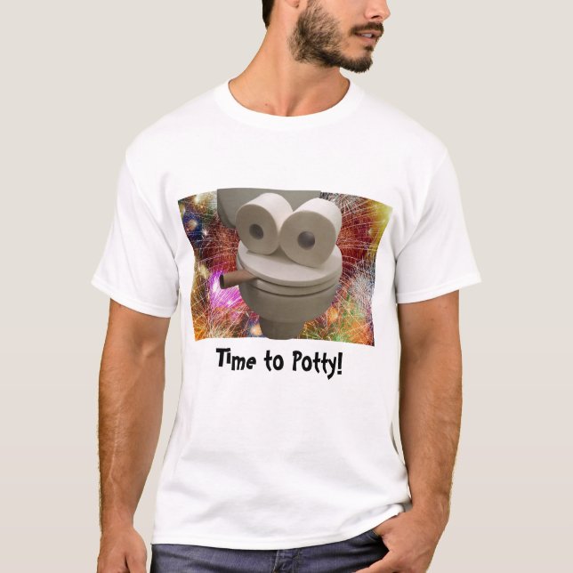 Smiling Toilet Face T-Shirt (Front)