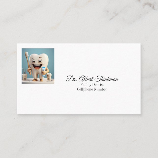 " SMILING TOOTH " BUSINESS CARD (Front)