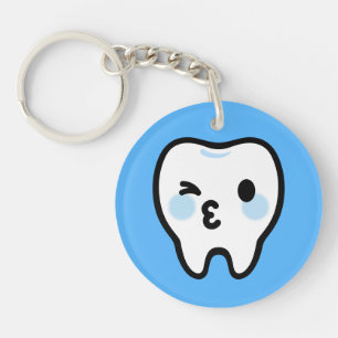 Smiling Tooth Character – Cute & Clean Illustratio Key Ring