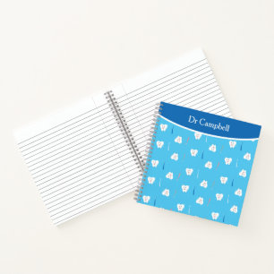 Smiling Tooth Dentist Blue Notebook