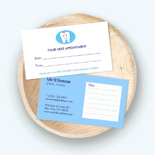 Smiling Tooth Dentist Office Appointment Reminder Card