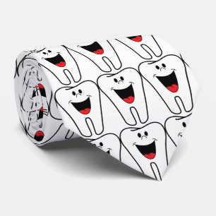 smiling tooth for dentist tie