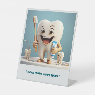 " SMILING TOOTH " PEDESTAL SIGN