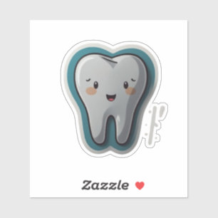 Smiling Tooth Sticker: Brighten Your Day!"
