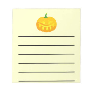 Smiling toothy Jack-O-'Lantern Notepad