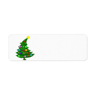 SMILING TREE *CHRISTMAS* ADDRESS LABEL