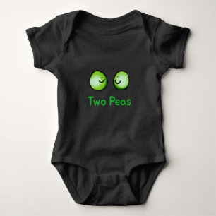 Smiling Two Peas Cute Friendship Art Baby Bodysuit