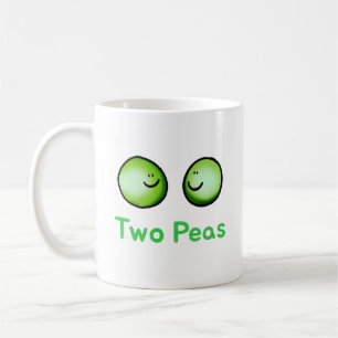 Smiling Two Peas Cute Friendship Art Coffee Mug