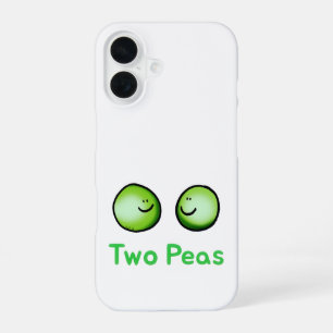Smiling Two Peas Cute Friendship Art iPhone 16 Case