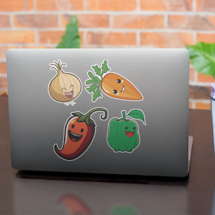Smiling Veggie Friends