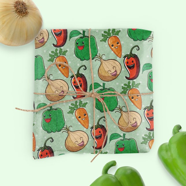 Smiling Veggies Tissue Paper (Creator Uploaded)