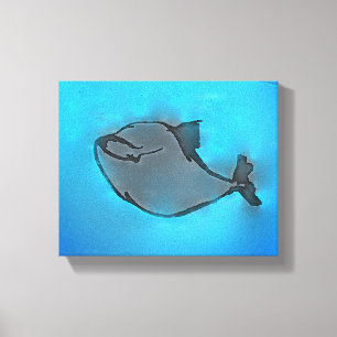Smiling Whale Canvas Print