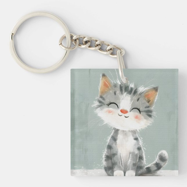 Smiling Whiskers Key Ring (Front)