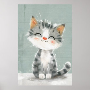 Smiling Whiskers Poster