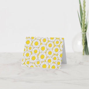Smiling White Daisies Thank You Card