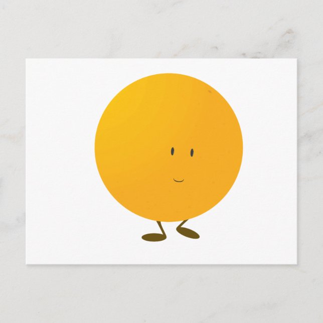 Smiling whole orange character postcard (Front)