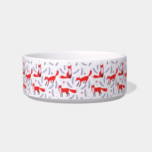 Smiling Woodland Forest Greenery Red Fox Bowl