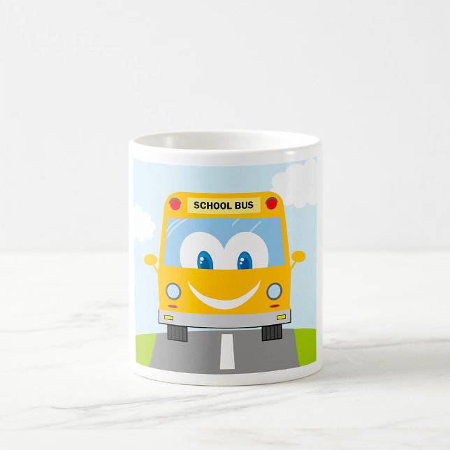 Smiling Yellow School Bus Coffee Mug (Creator Uploaded)