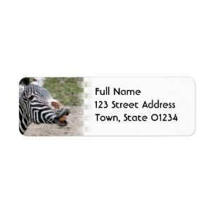 Smiling Zebra Mailing Label