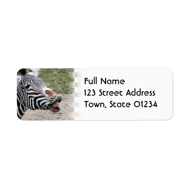 Smiling Zebra Mailing Label (Front)