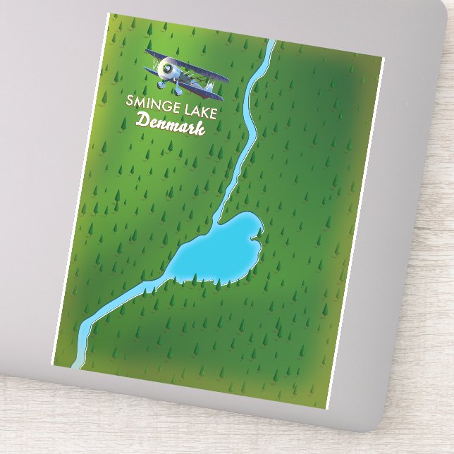 Sminge Lake Denmark travel map (Detail)