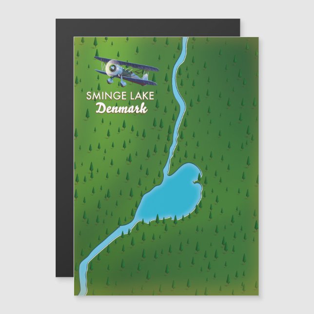 Sminge Lake Denmark travel map (Front/Back)