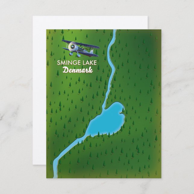 Sminge Lake Denmark travel map (Front/Back)