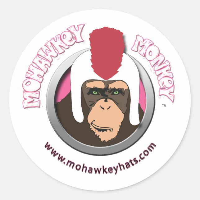 Smirkey Mohawkey Monkey sticker (Front)