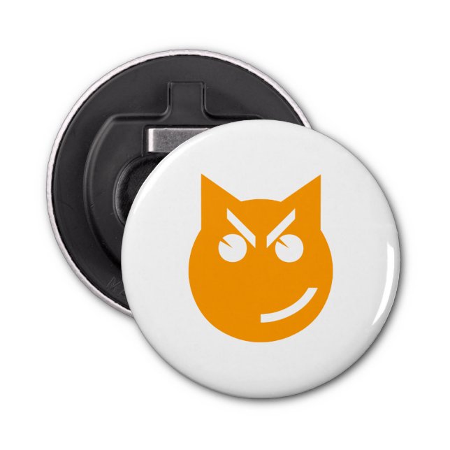 Smirking Emoji Cat Bottle Opener (Front)