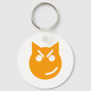 Smirking Emoji Cat Key Ring