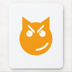Smirking Emoji Cat Mouse Mat