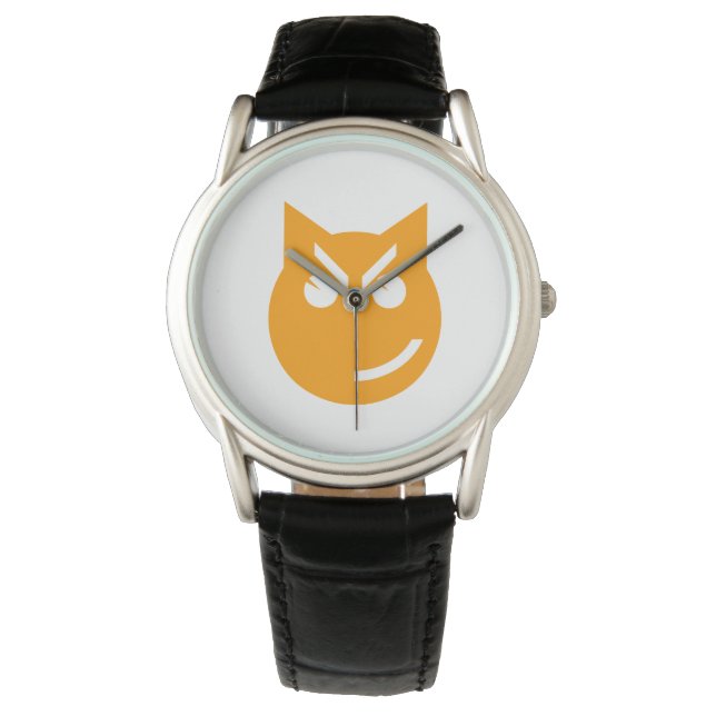 Smirking Emoji Cat Watch (Front)