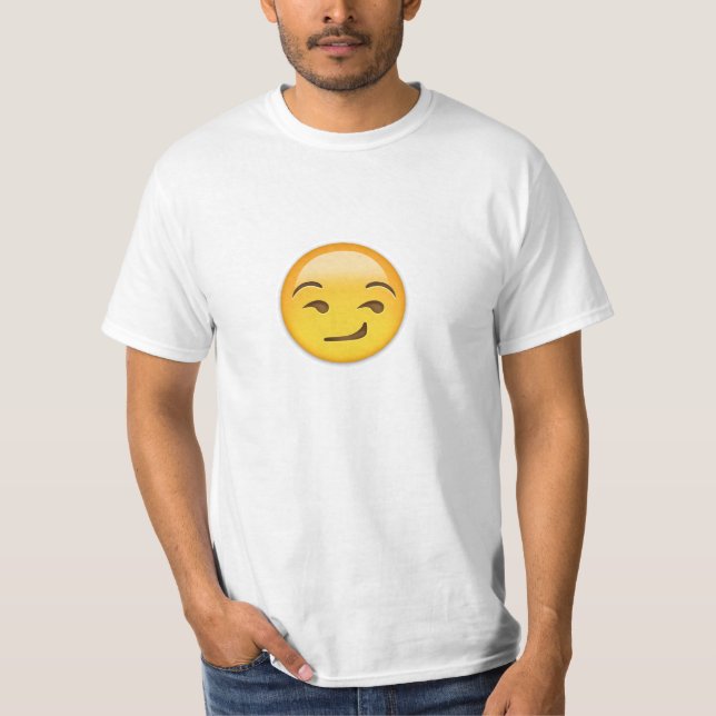 Smirking Face Emoji T-Shirt (Front)
