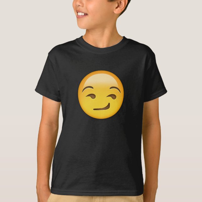 Smirking Face Emoji T-Shirt (Front)