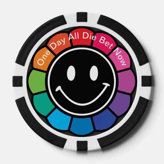 SmirkSmile Blooming Poker Chips (Front)