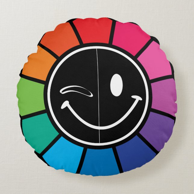 SmirkSmile blooming Round Cushion (Front)