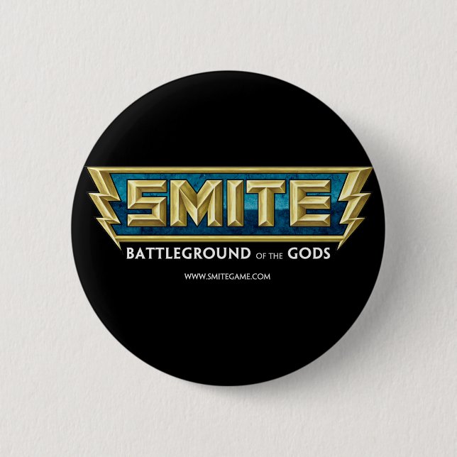 SMITE Logo Battleground of the Gods 6 Cm Round Badge (Front)