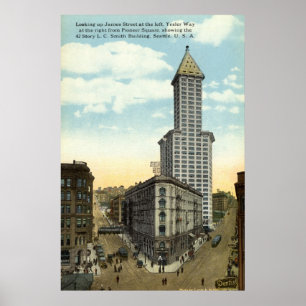 Smith Building Seattle 1915 Vintage Poster