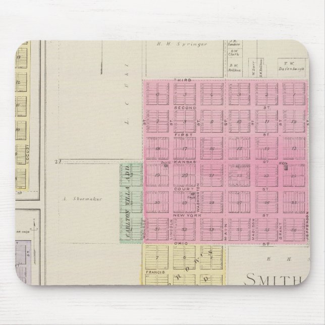 Smith Centre, Gould City, Motor, Webster, Kansas Mouse Mat (Front)