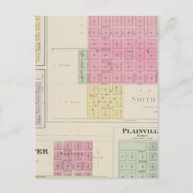 Smith Centre, Gould City, Motor, Webster, Kansas Postcard (Front)