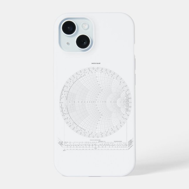 Smith Chart Radio Frequency Engineering  iPhone 15 Case (Back)