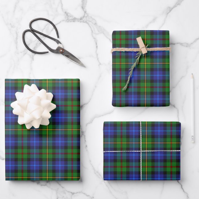 Smith Clan Family Tartan Plaid Pattern Alternate 2 Wrapping Paper Sheet (Front)